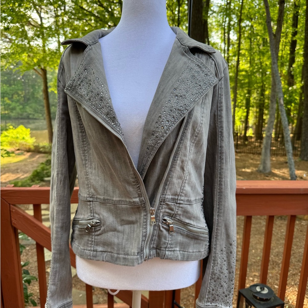 INC Embellished Gray Women's Jacket